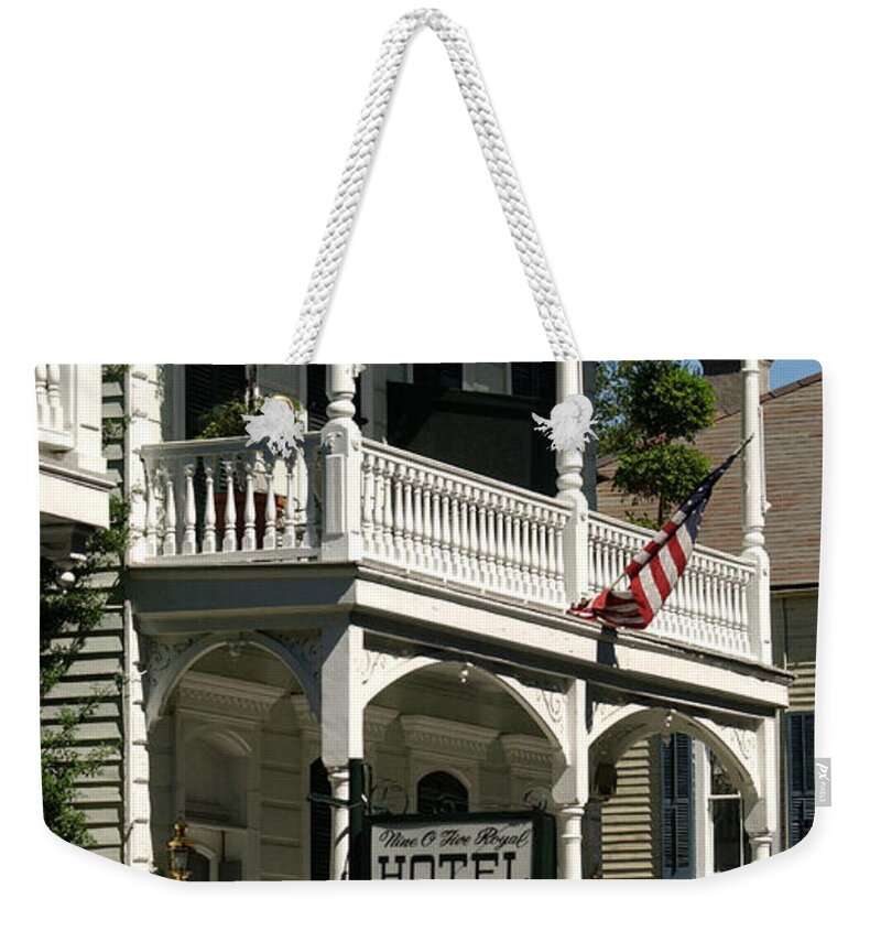 905 Royal Street Weekender Tote Bag featuring the photograph 905 Royal Street by Greg and Chrystal Mimbs