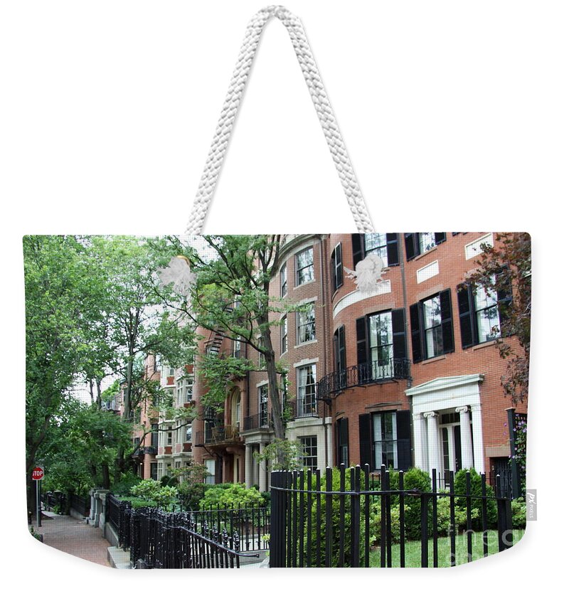 Beacon Hill Weekender Tote Bag featuring the photograph A Beacon Hill Street by Christiane Schulze Art And Photography