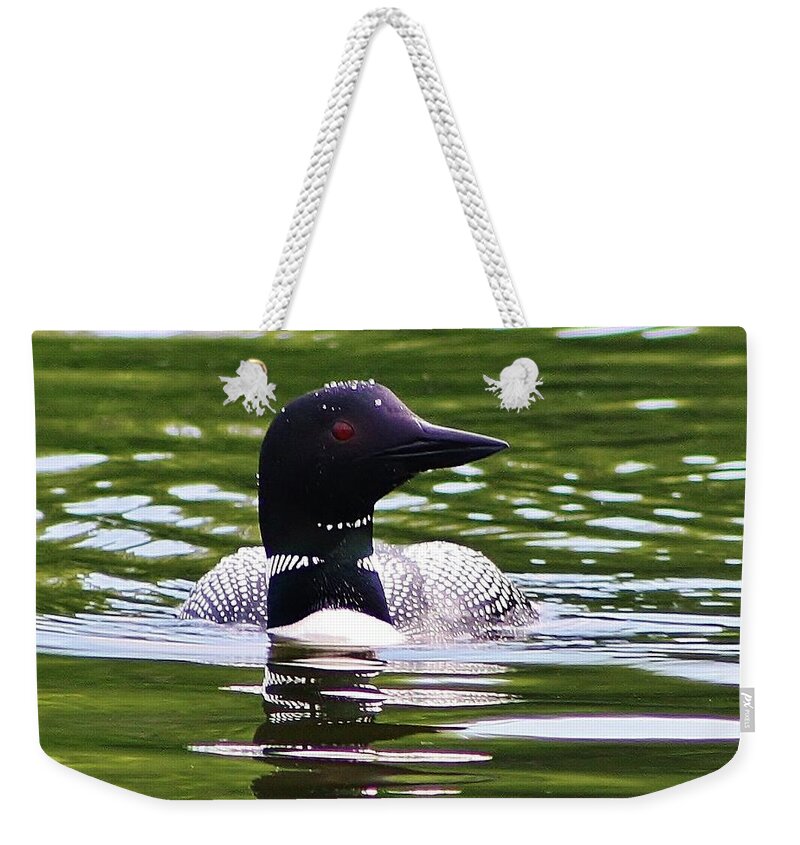 Loon Weekender Tote Bag featuring the photograph A Bit of Serenity by Bruce Bley