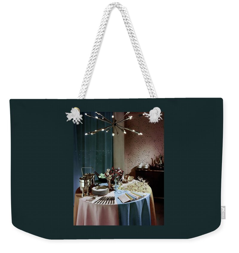 A Buffet Table At A Party Weekender Tote Bag