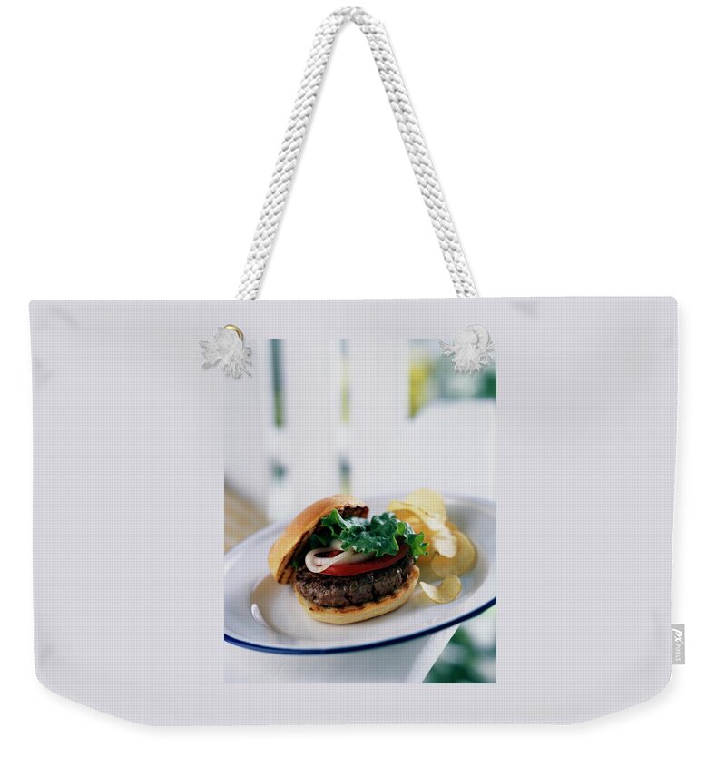 A Burger With Potato Chips Weekender Tote Bag
