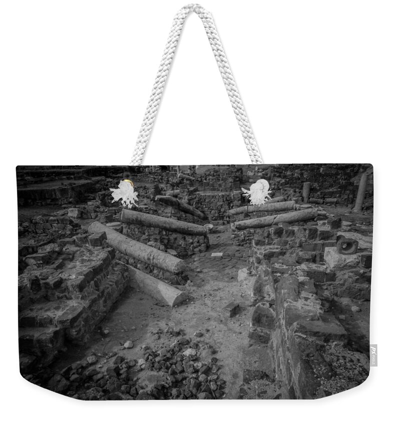 Beit She'an Weekender Tote Bag featuring the photograph A City Falls by David Morefield