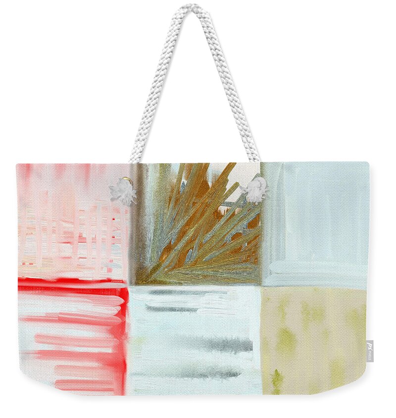 Abstract Weekender Tote Bag featuring the painting A compulsion for control by Linda Lees