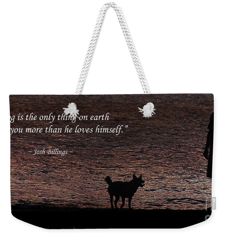 Dog Weekender Tote Bag featuring the photograph A Dog by Ola Allen