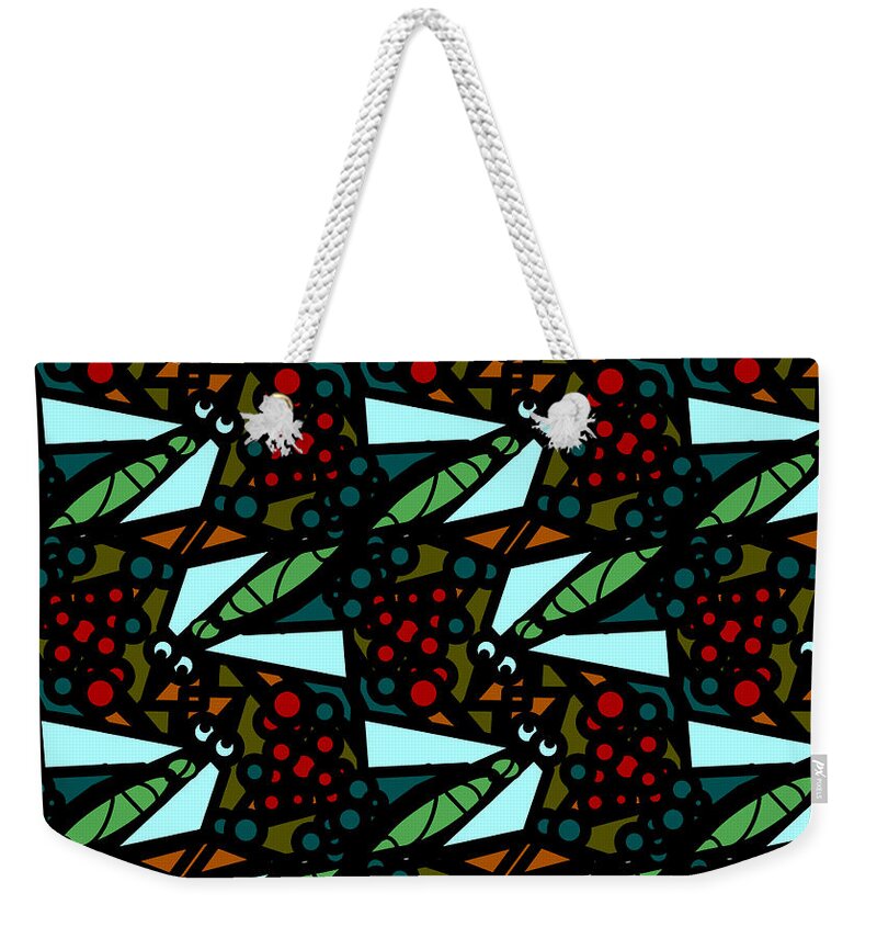 A Fly Of Sorts And Berries Weekender Tote Bag featuring the digital art A Fly of Sorts and Berries by Elizabeth McTaggart