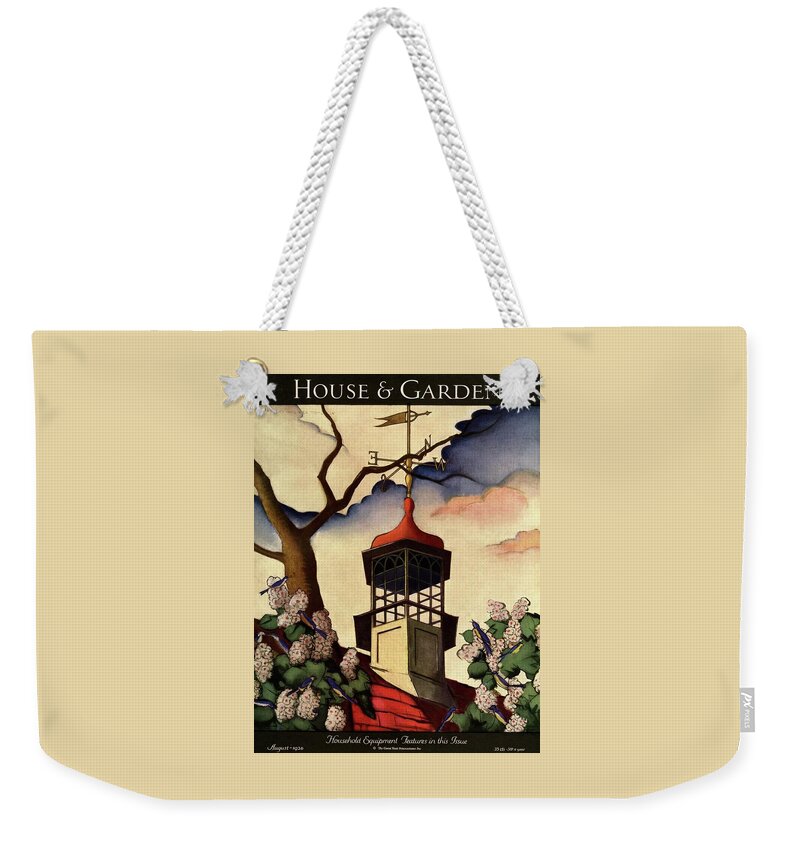 A House And Garden Cover Of A Weathervane Weekender Tote Bag