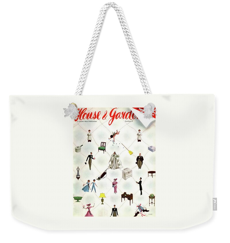 A House And Garden Cover Of People And Household Weekender Tote Bag