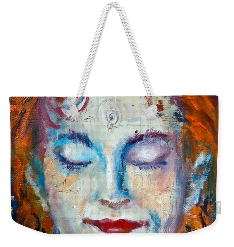 Portrait Weekender Tote Bag featuring the painting A moment of stillness by Maxim Komissarchik