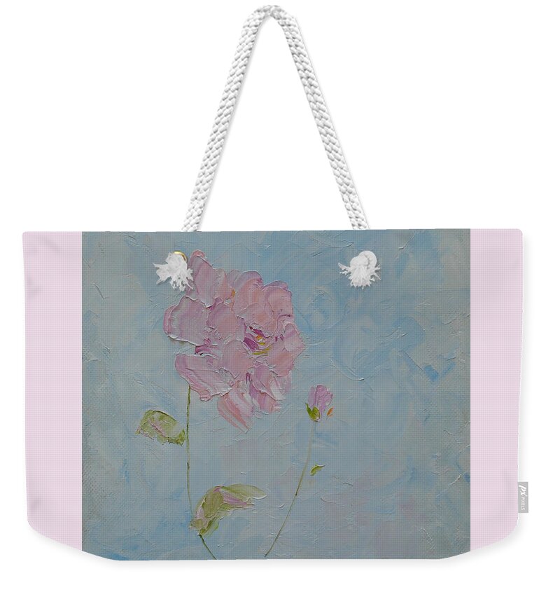 Love Weekender Tote Bag featuring the painting A Mother's Love by Judith Rhue