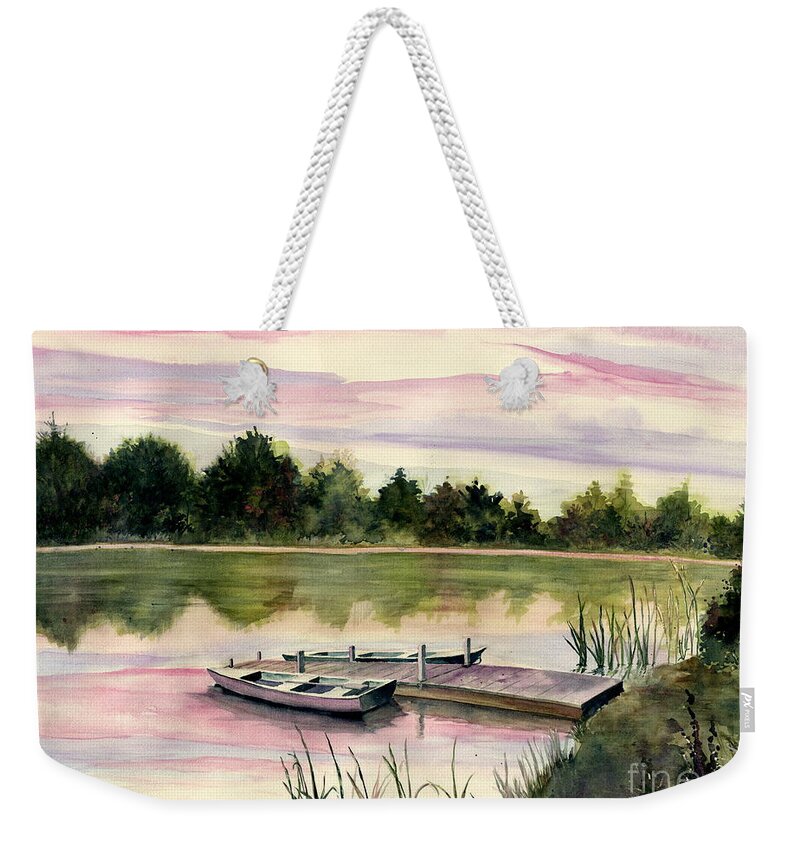 A Place In My Heart Weekender Tote Bag featuring the painting A Place In My Heart by Melly Terpening