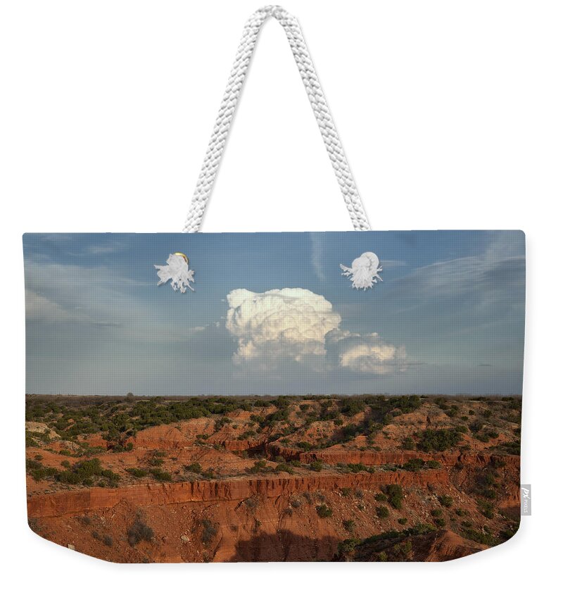 Barren Weekender Tote Bag featuring the photograph A Single Cloud by Melany Sarafis