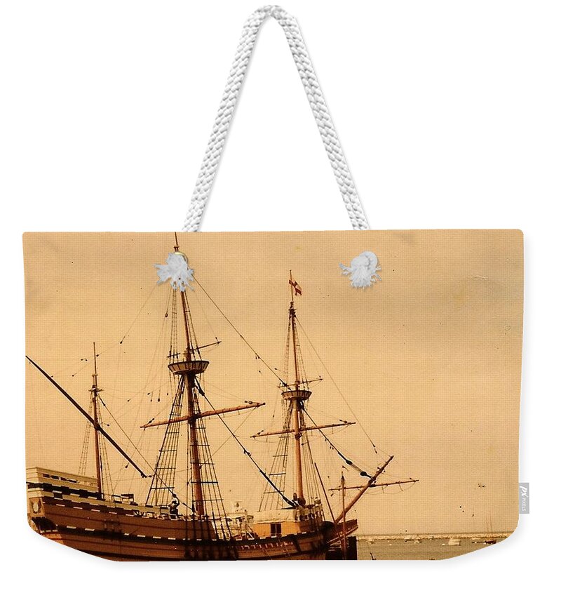 Ship Weekender Tote Bag featuring the photograph A Small Old Clipper Ship by Chris W Photography AKA Christian Wilson