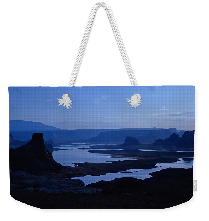 Lake Powell Weekender Tote Bag featuring the photograph A Starry Lake Powell Night by Saija Lehtonen
