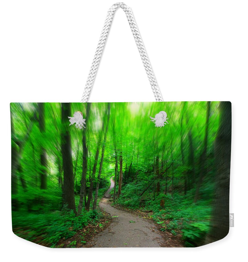 Path Weekender Tote Bag featuring the photograph A Summer Trail by Amanda Stadther