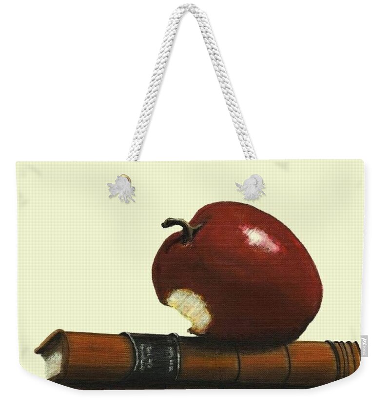 Fineartamerica.com Weekender Tote Bag featuring the painting A Teacher's Gift Number 1 by Diane Strain