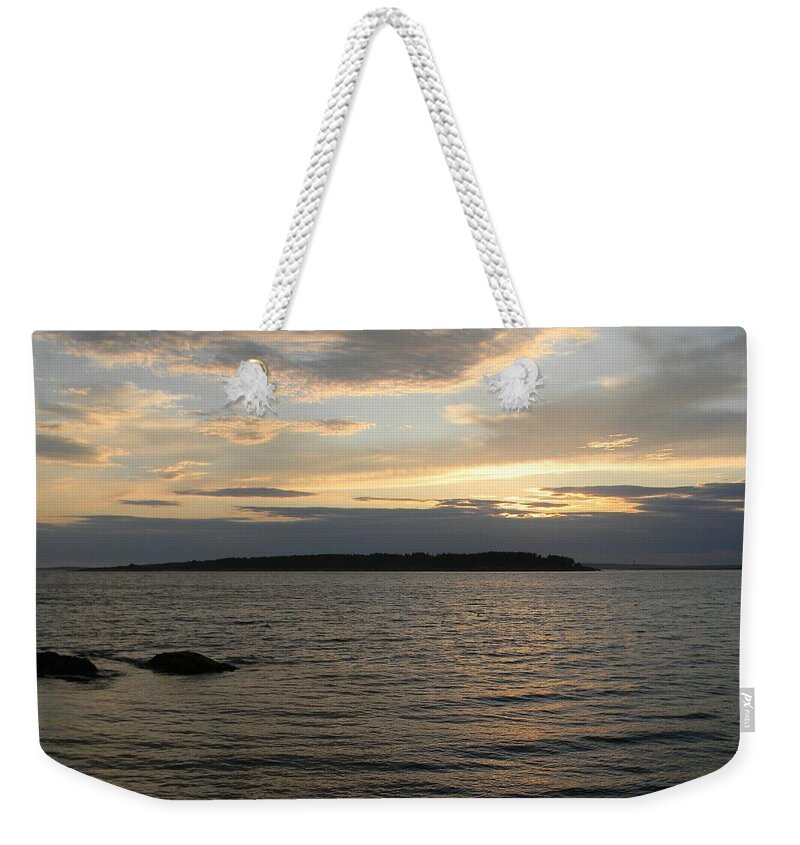 Maine Weekender Tote Bag featuring the photograph A Touch of Gold by Jean Goodwin Brooks