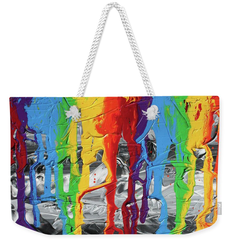 Nonobjective Art Weekender Tote Bag featuring the painting A Triumph of Color by Ric Bascobert