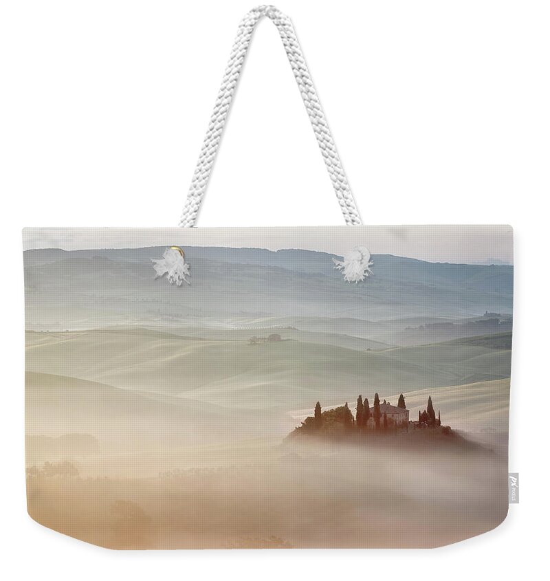 Tranquility Weekender Tote Bag featuring the photograph A Villa In The Mist by Paul Bruins Photography