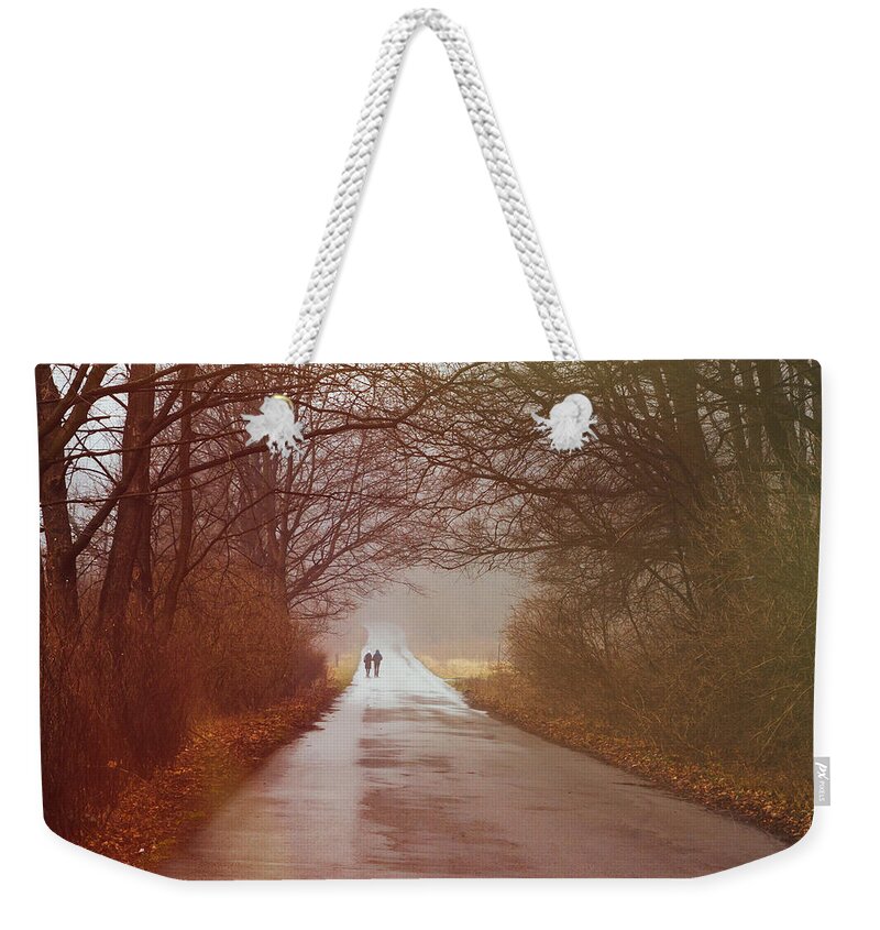 Winter Weekender Tote Bag featuring the photograph A Winter's Walk by Pati Photography