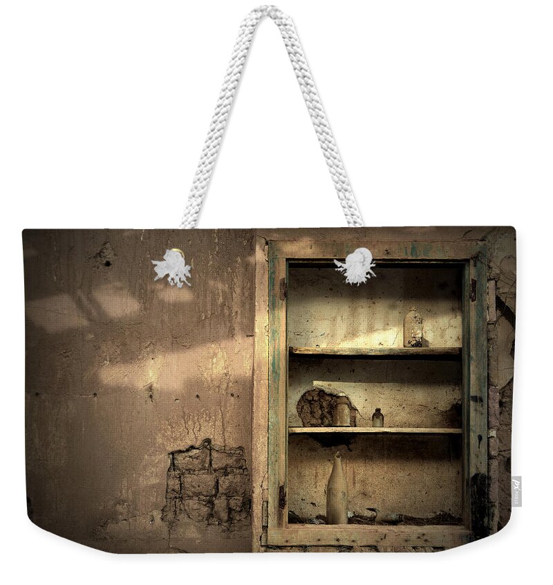 Abandoned Weekender Tote Bag featuring the photograph Abandoned kitchen cabinet by RicardMN Photography