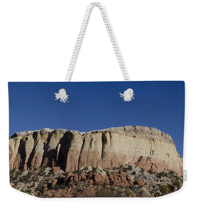 Landscape Weekender Tote Bag featuring the photograph Abiquiu NM Panorama I by David Gordon