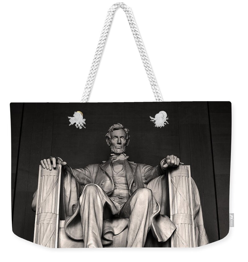 Abraham Lincoln Weekender Tote Bag featuring the photograph Abraham Lincoln 1 by Joseph Hedaya