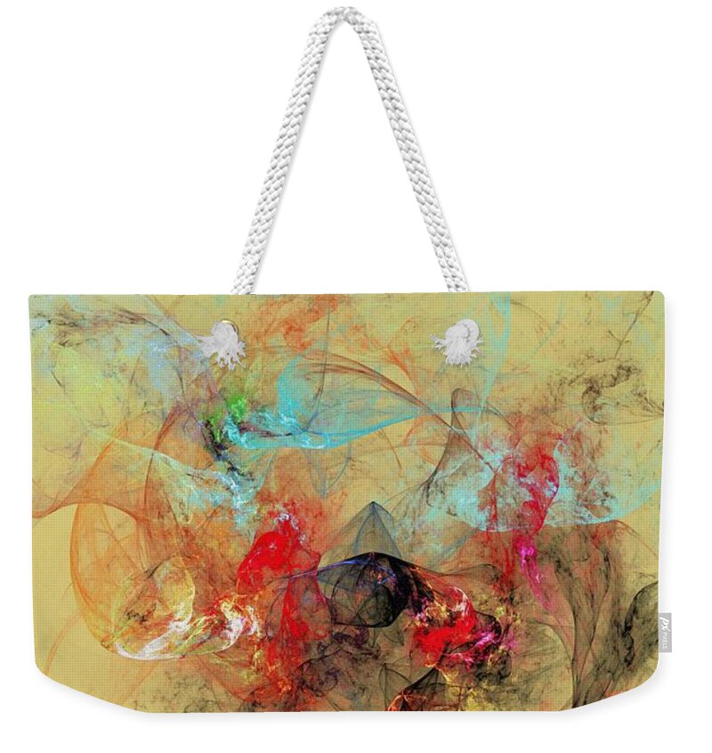 Fine Art Weekender Tote Bag featuring the digital art Abstract 030104 by David Lane
