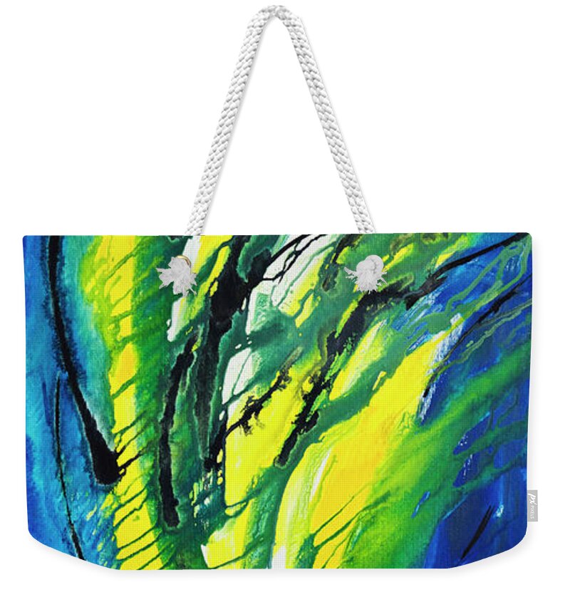 Curve Weekender Tote Bag featuring the digital art Abstract Background by Balticboy
