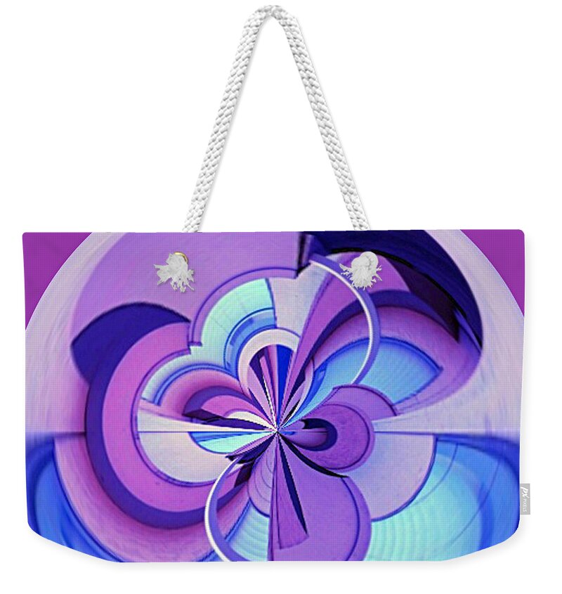 Color Weekender Tote Bag featuring the photograph Abstract Circle Squared by Chris Anderson