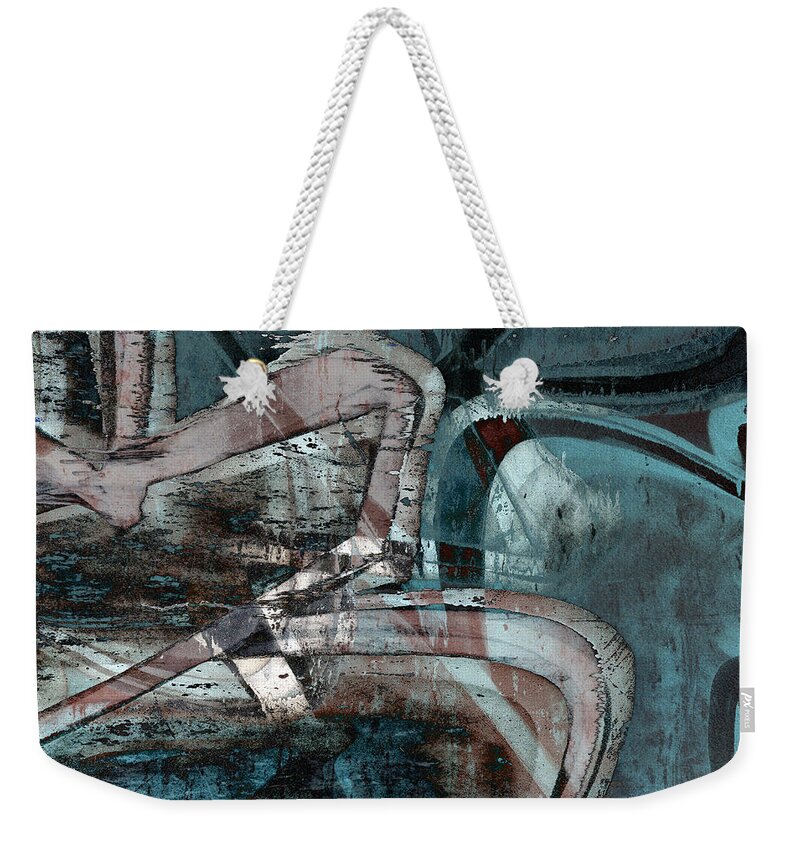 Abstract Weekender Tote Bag featuring the digital art Abstract graffiti 9 by Steve Ball