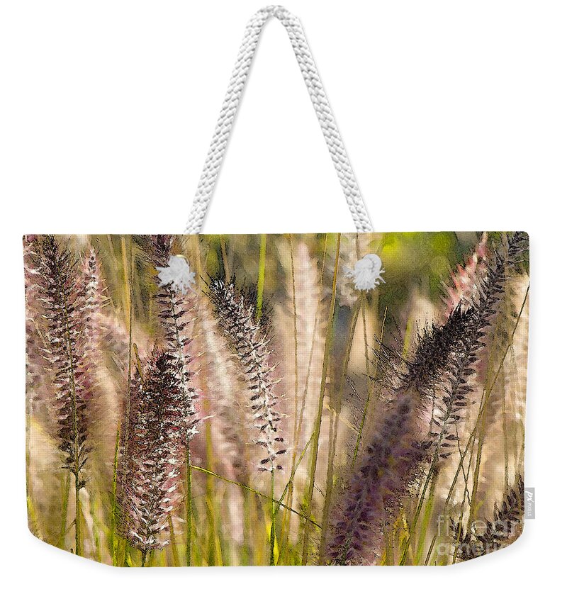 Grass Weekender Tote Bag featuring the photograph Abstract grass by Perry Van Munster