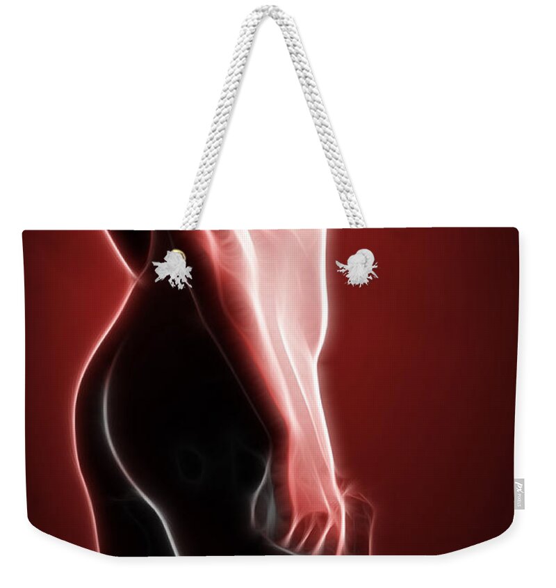 Female Weekender Tote Bag featuring the photograph Abstract nude by Nathan Wright