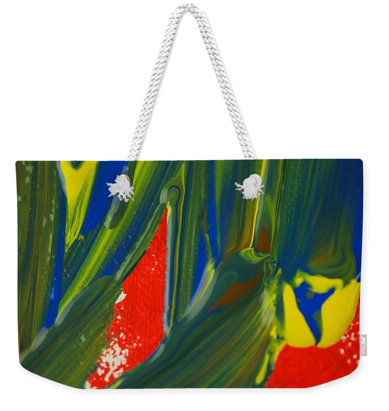 Abstract Weekender Tote Bag featuring the photograph Abstract paint by Jeff Swan