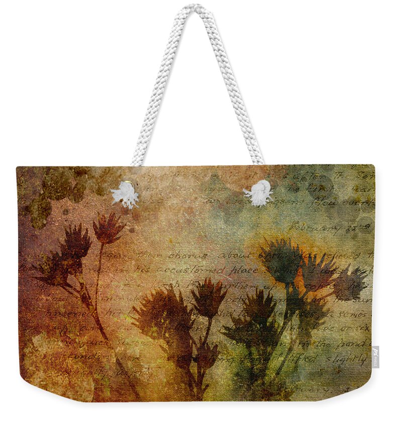 Flowers Weekender Tote Bag featuring the photograph Accustomed Places by Jessica Brawley