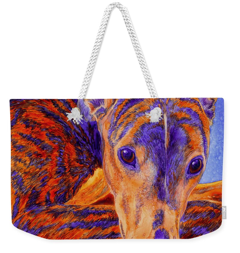 Dog Weekender Tote Bag featuring the painting Ace by Ann Ranlett