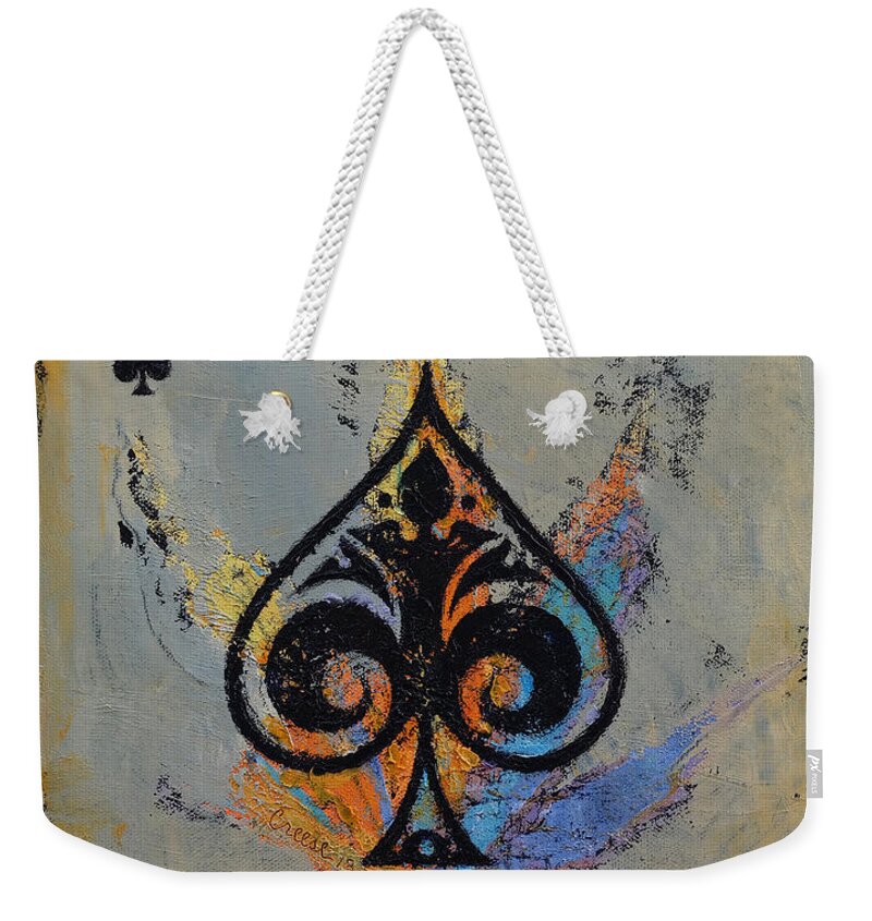 Art Weekender Tote Bag featuring the painting Ace by Michael Creese