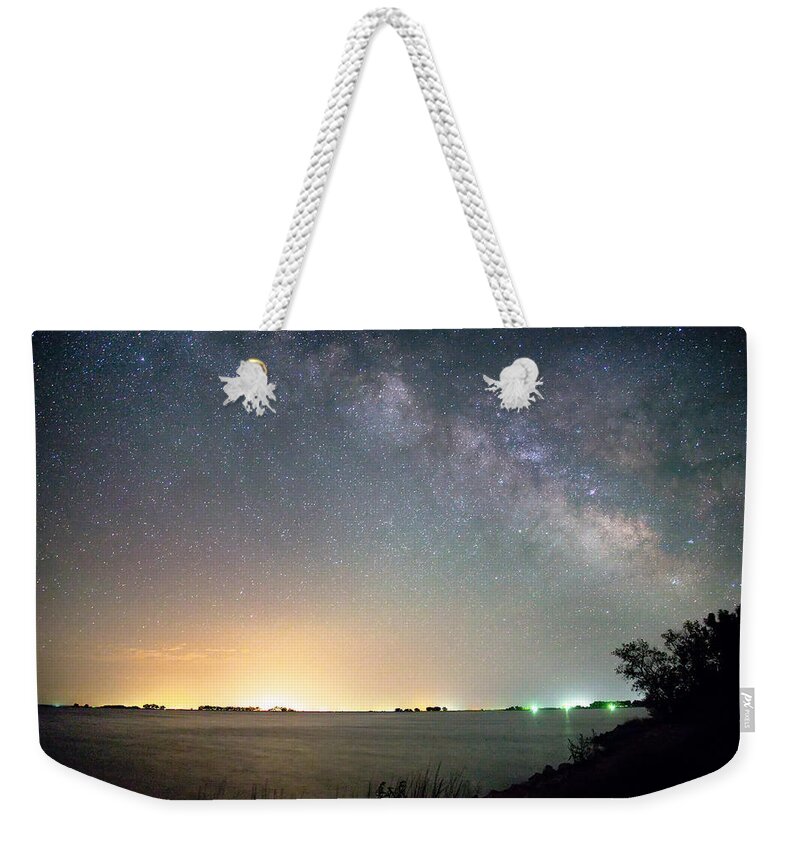 Colorado Weekender Tote Bag featuring the photograph Across The Lake Into The Sky by James BO Insogna