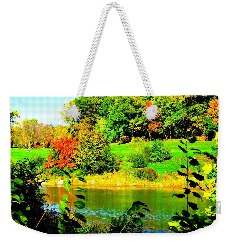 Across The Pond Weekender Tote Bag featuring the photograph Across the Pond by Darren Robinson