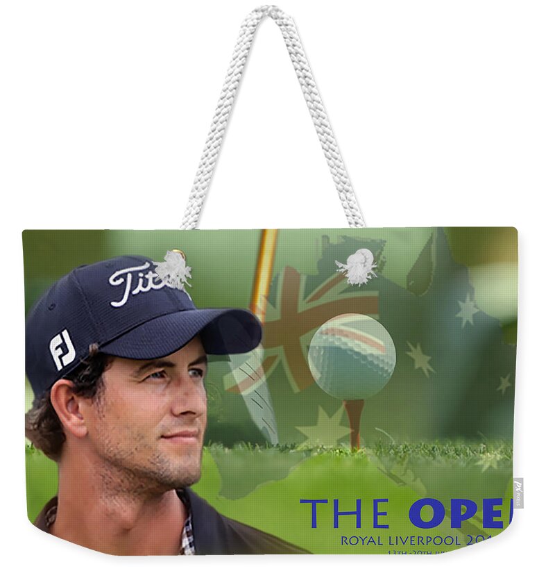 Golf Weekender Tote Bag featuring the photograph Adam Scott by Spikey Mouse Photography