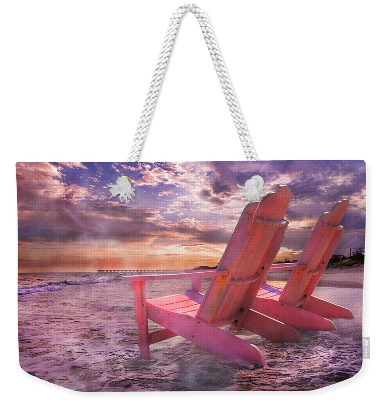 Beach Weekender Tote Bag featuring the photograph Adirondack Duo by Betsy Knapp