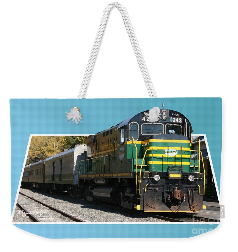Out Of Bounds Weekender Tote Bag featuring the photograph Adirondack Railroad by Mariarosa Rockefeller