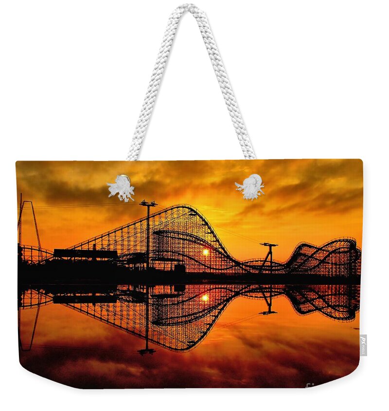 Adventure Weekender Tote Bag featuring the photograph Adventure Pier at Sunrise by Nick Zelinsky Jr