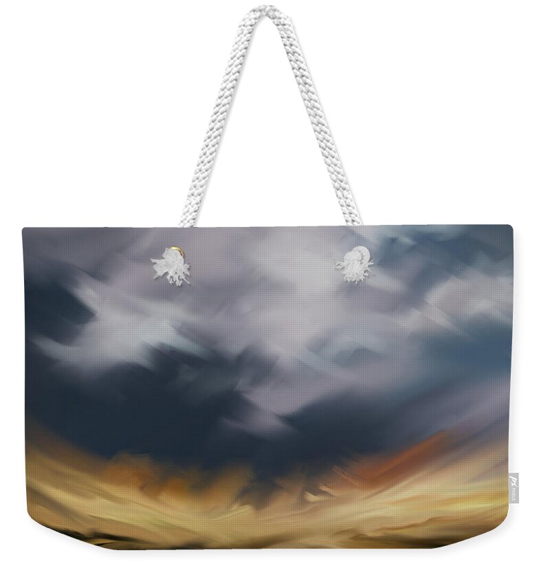 Oils Paint Weekender Tote Bag featuring the digital art Tempest by Vincent Franco