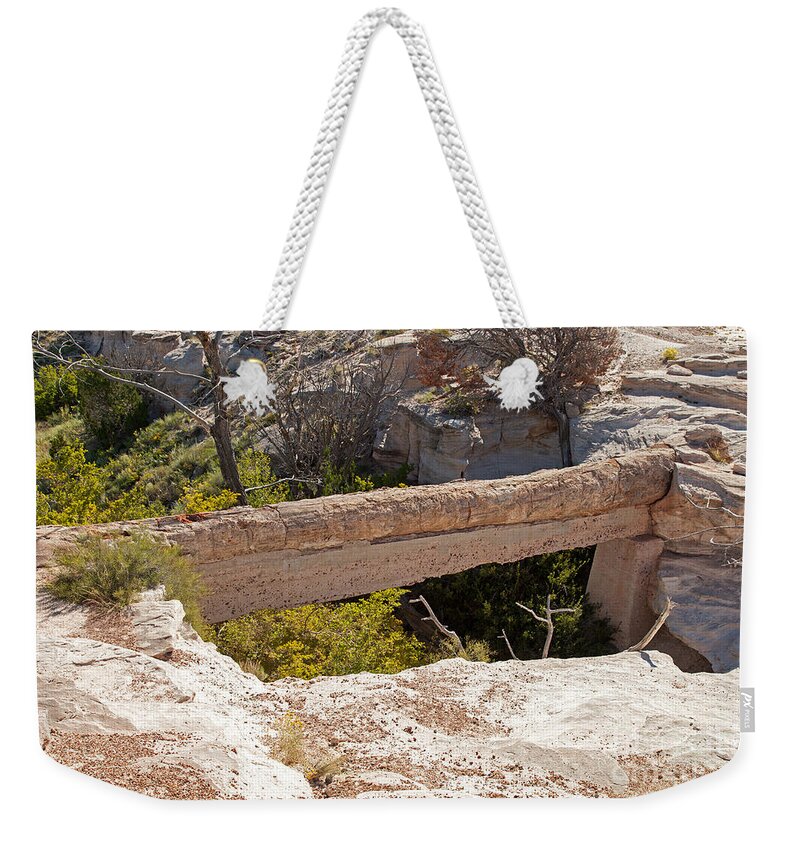 Agate Bridge Weekender Tote Bag featuring the photograph Agate Bridge Petrified Forest National Park by Fred Stearns