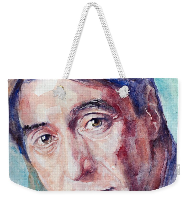 Al Pacino Weekender Tote Bag featuring the painting Al Pacino by Laur Iduc