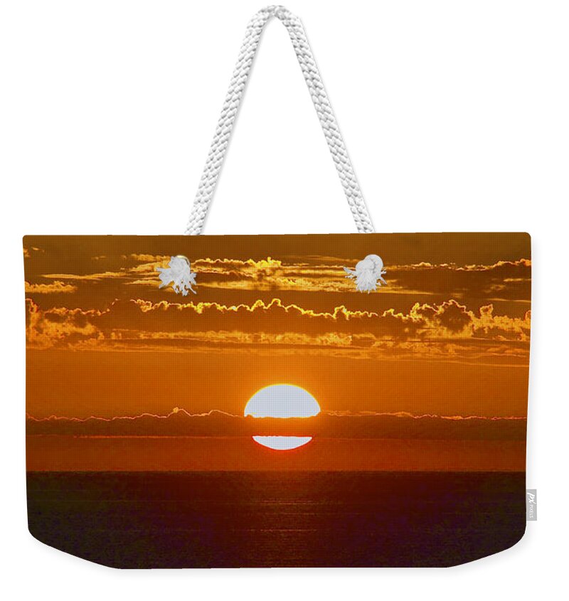 Sunset Weekender Tote Bag featuring the photograph Aldinga Beach sunset by Jocelyn Kahawai
