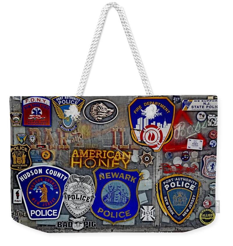 Firemen Weekender Tote Bag featuring the photograph All American Bar by Gary Keesler