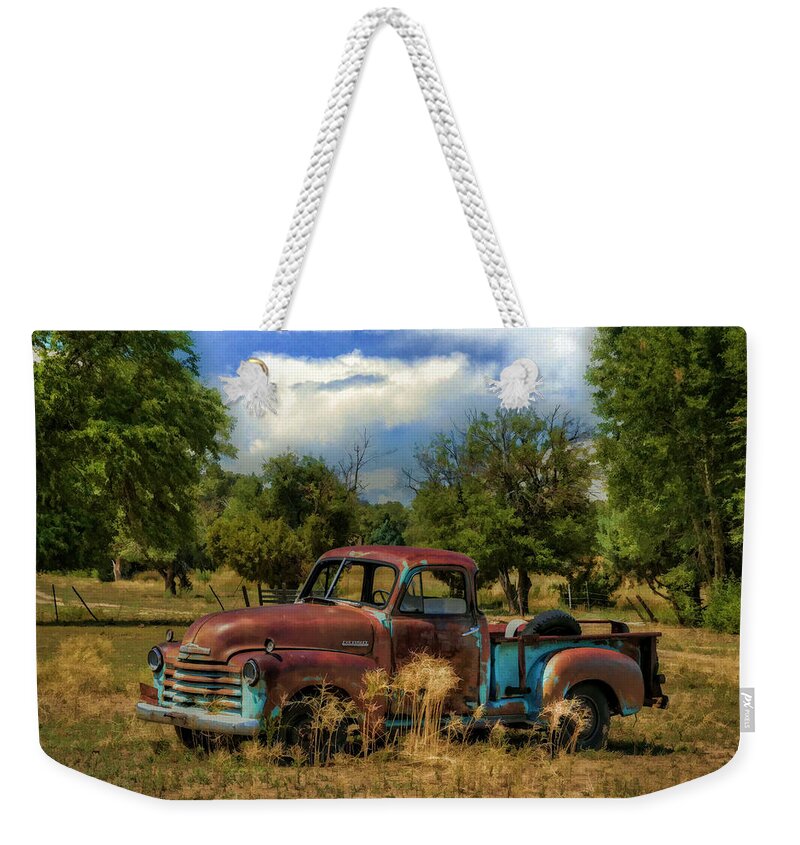 Chevrolet Weekender Tote Bag featuring the photograph All By Myself by Ken Smith