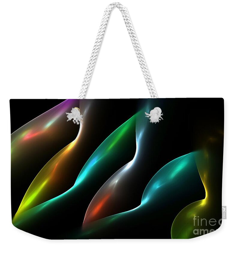 Home Weekender Tote Bag featuring the digital art All shapes and colors 3 by Greg Moores