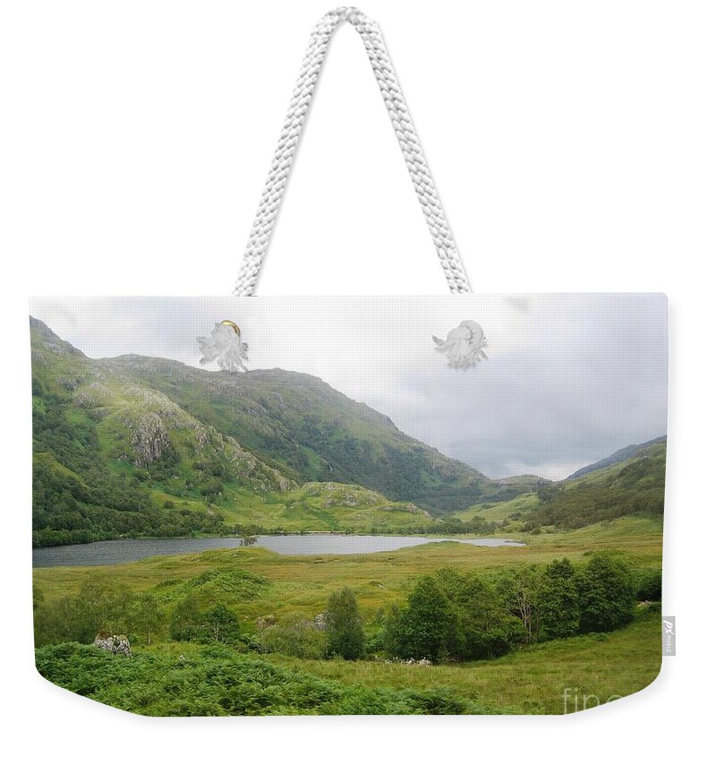 Scottish Highlands Weekender Tote Bag featuring the photograph All The Greens by Denise Railey